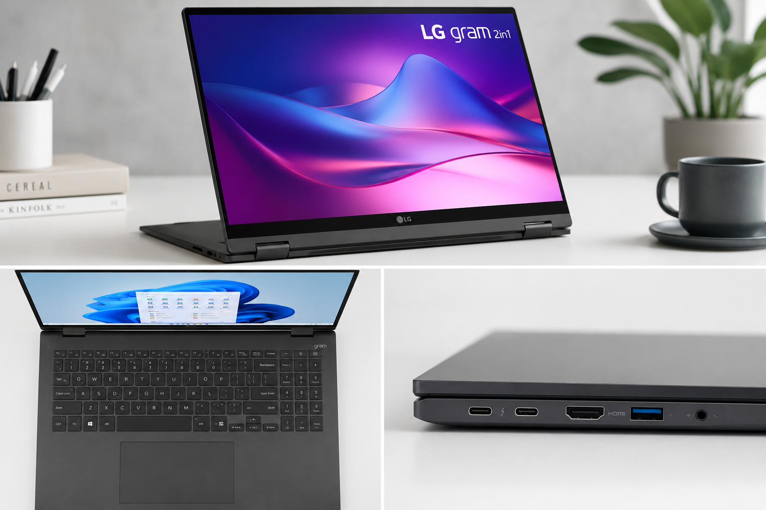 LG gram 16T90P – Màn hình cảm ứng xoay gập Màn hình WQXGA cảm ứng LG gram 16T90P